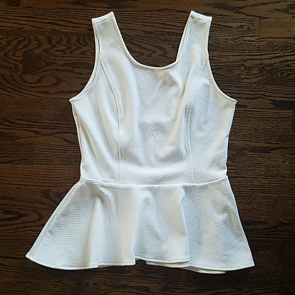 Akira White Peplum Top